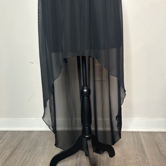 Black Hi-Lo CHARMING CHARLIE Sheer Dress, size M - Picture 5 of 11